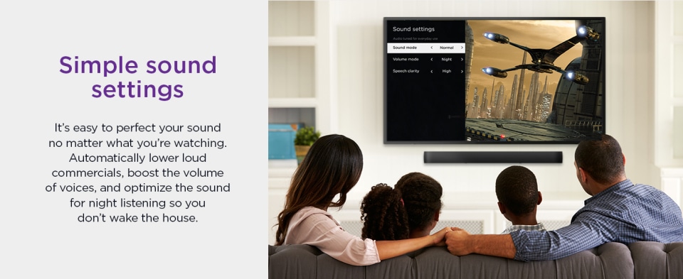 onn Roku Smart Soundbar with built-in 4K Streaming Media