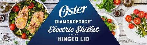 Oster® DiamondForce™ Strain & Pour Electric Skillet , 12 Inch x 12 Inch