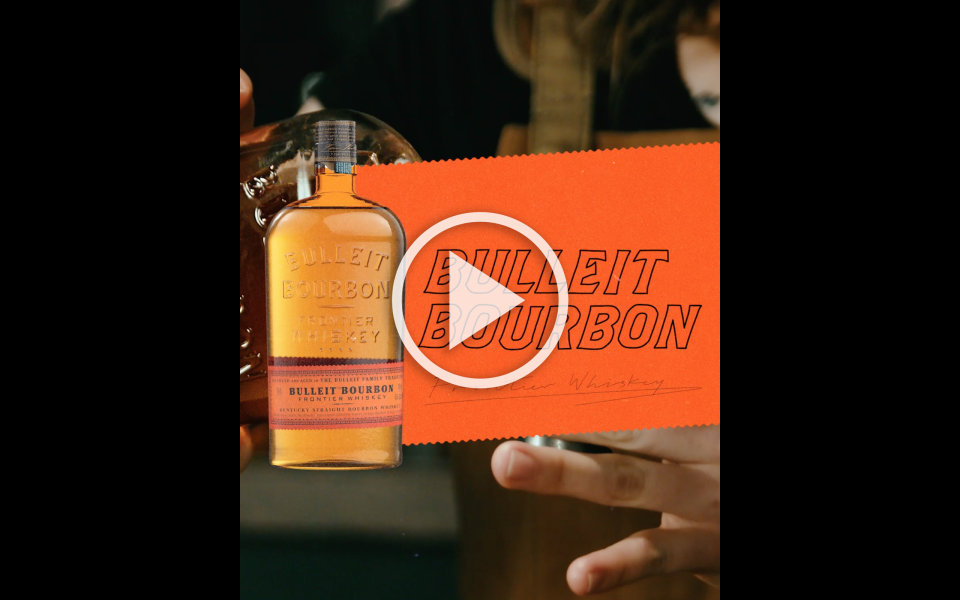thumbnail video image 2 of Bulleit Bourbon Whiskey, 50 ml Bottle, 45% ABV, 2 of 6