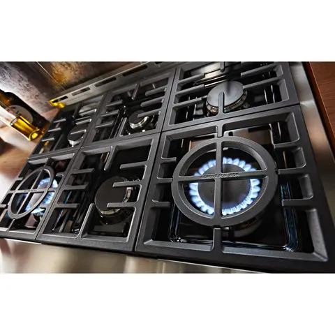 KitchenAid KFGC506JSS KitchenAid 36 Smart Commercial Style Gas Range with 6 Burners Automatic Appliance Parts Inc
