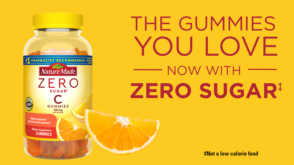 thumbnail video image 3 of Nature Made Zero Sugar Vitamin C Gummies, Sugar Free Gummies for Immune Support, 104 Count, 3 of 12