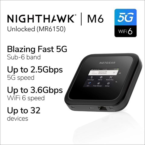 NETGEAR Nighthawk MR6150 - AX3600 WiFi 6 Dual Band Gigabit