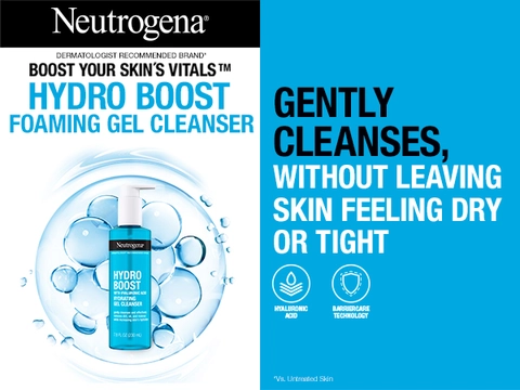 Neutrogena Hydro Boost Foaming Gel Cleanser, Face Wash, Neutrogena face wash