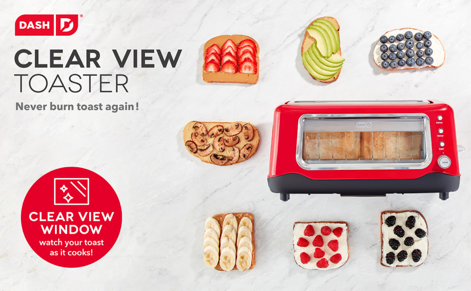 Dash ClearView Long Slot Toaster
