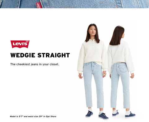 Levi's Women's Wedgie High Rise Cropped Straight Jeans - Bridge Of