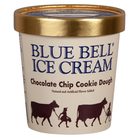 Blue Bell Ice Cream, Gold Rim Pint, Assorted Flavors, 16 oz., Vanilla