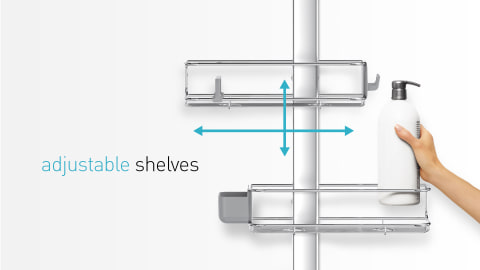 Simplehuman Adjustable Shower Caddy Medium Stainless Steel/anodized  Aluminum : Target