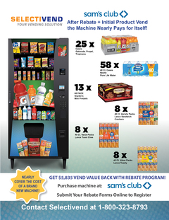 Buy a Drink, Snack, or Combo Vending Machine - Sam's Club