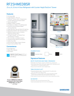 samsung refrigerator model rf25hmedbsr