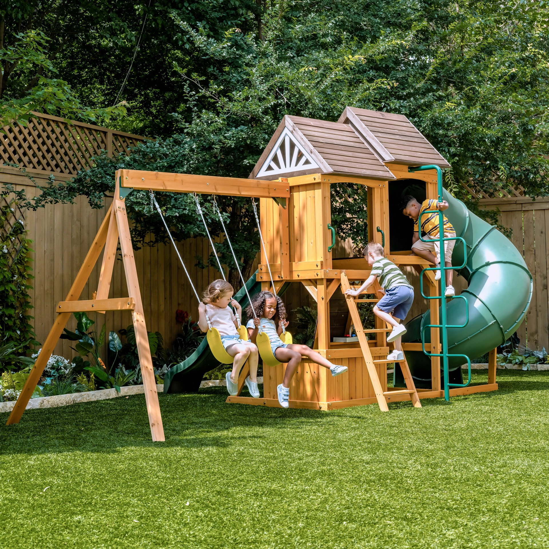 Kidkraft Laurel Retreat Wooden Swing Set