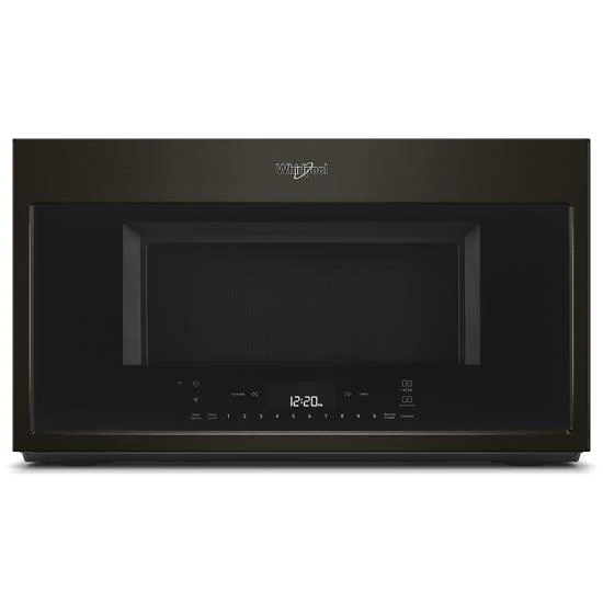 Black stainless whirlpool microwave sales