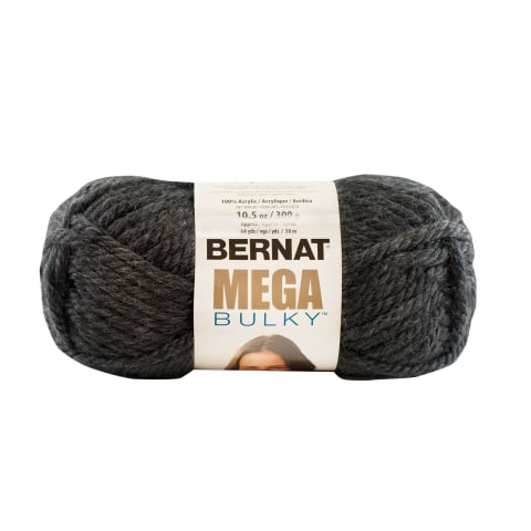 Bernat Mega Bulky Yarn - (7) JUMBO Gauge 100% Acrylic - 10.5oz - Aran - For  Crochet, Knitting & Crafting : : Home