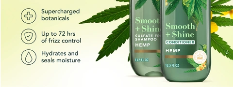 Supercharged botanicals, up to 72 hours of frizz control, hydrates and seals moisture