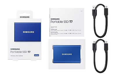 Samsung 2TB USB 3.2 Gen 2 Samsung Portable SSD T7 portable external hard  drive