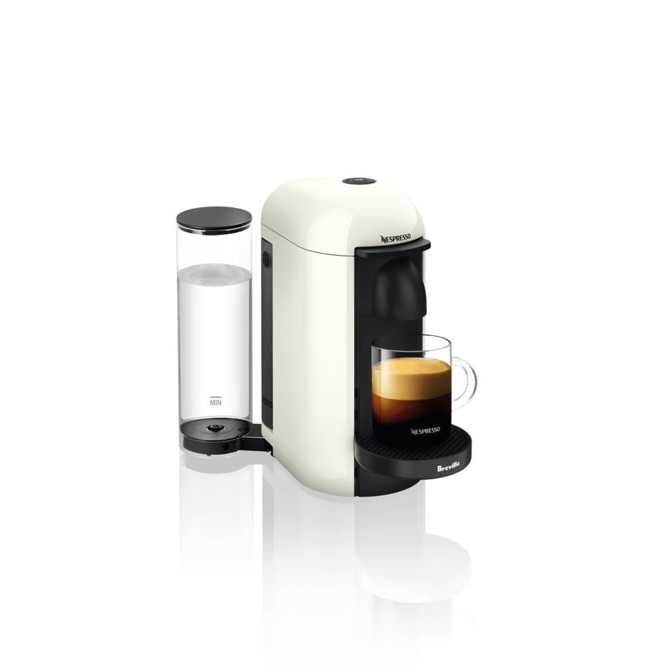 Nespresso VertuoPlus Coffee and Espresso Maker by Breville with Aeroccino  Milk Frother, White 
