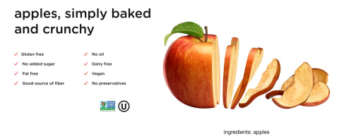 Bare Smartfood Baked Crunchy Apple Chips, Organic, Granny Smith - 3 oz