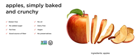 Bare Smartfood Baked Crunchy Apple Chips, Organic, Fuji & Reds - 3 oz