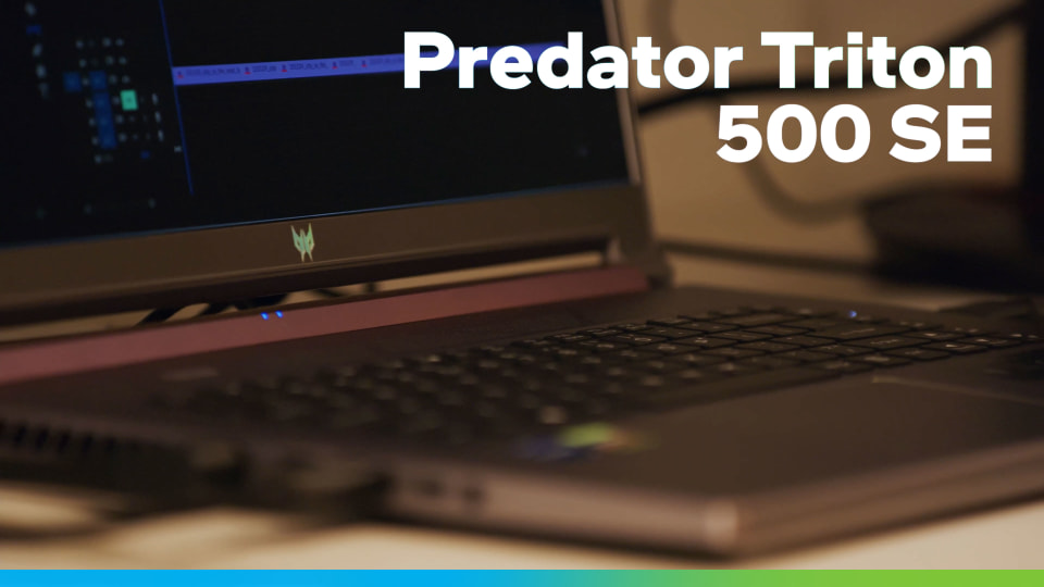thumbnail video image 7 of Acer Predator Triton 500 SE PT516-51s - Intel Core i7 - 11800H / up to 4.6 GHz - Win 10 Home 64-bit - GF RTX 3060 - 16 GB RAM - 512 GB SSD SED - 16" IPS 2560 x 1600 (WQXGA) @ 165 Hz - Gigabit Ethernet - Wi-Fi 6 - steel gray - kbd: US Intl, 7 of 7