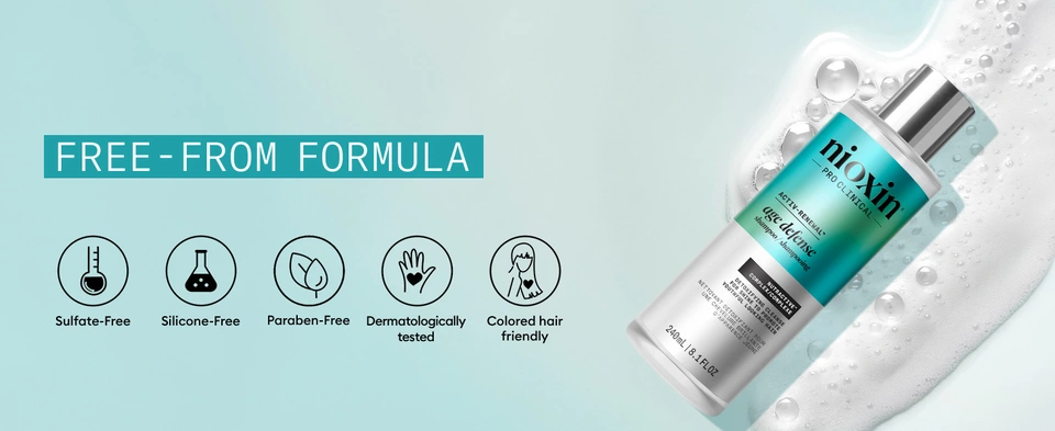 Free of parabens silicons sulfates and dermatologically tested