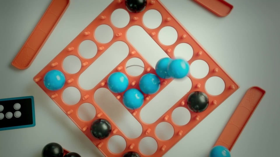 thumbnail video image 2 of Bounce-off Rock 'N' Rollz Game with action-Packed Tilting Board, 2 of 9