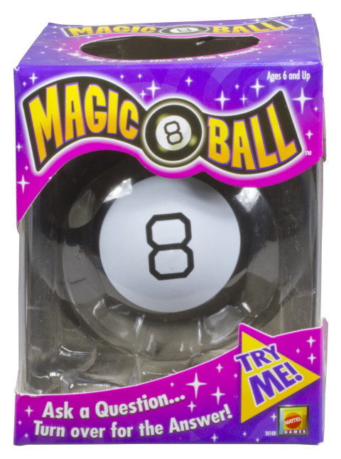 Original Magic 8 Ball Toy Seek Advice Secret Message Window Upside Down Answers 