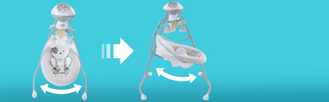 Fisher price snugapuppy dreams cradle n swing best sale