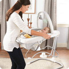 graco duet sway lx swing with portable bouncer assembly