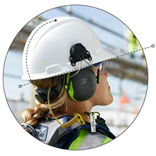 thumbnail image 2 of 3M White Full-Brim Hard Hat – Non-Vented, Ratchet Suspension – ANSI Class G & E – Model CHH-FB-R-W6 2 of 6