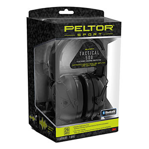 Peltor Tactical 500 Electronic Hearing Protector With Alpha 1100 Recharge Unit 