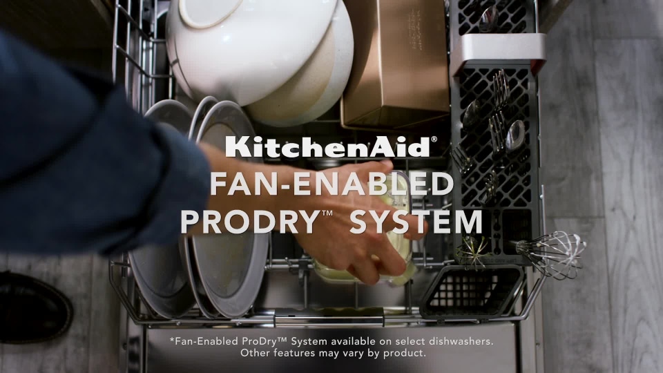 thumbnail video image 6 of KITCHENAID KDPM604KPS built in dishwasher, 6 of 10