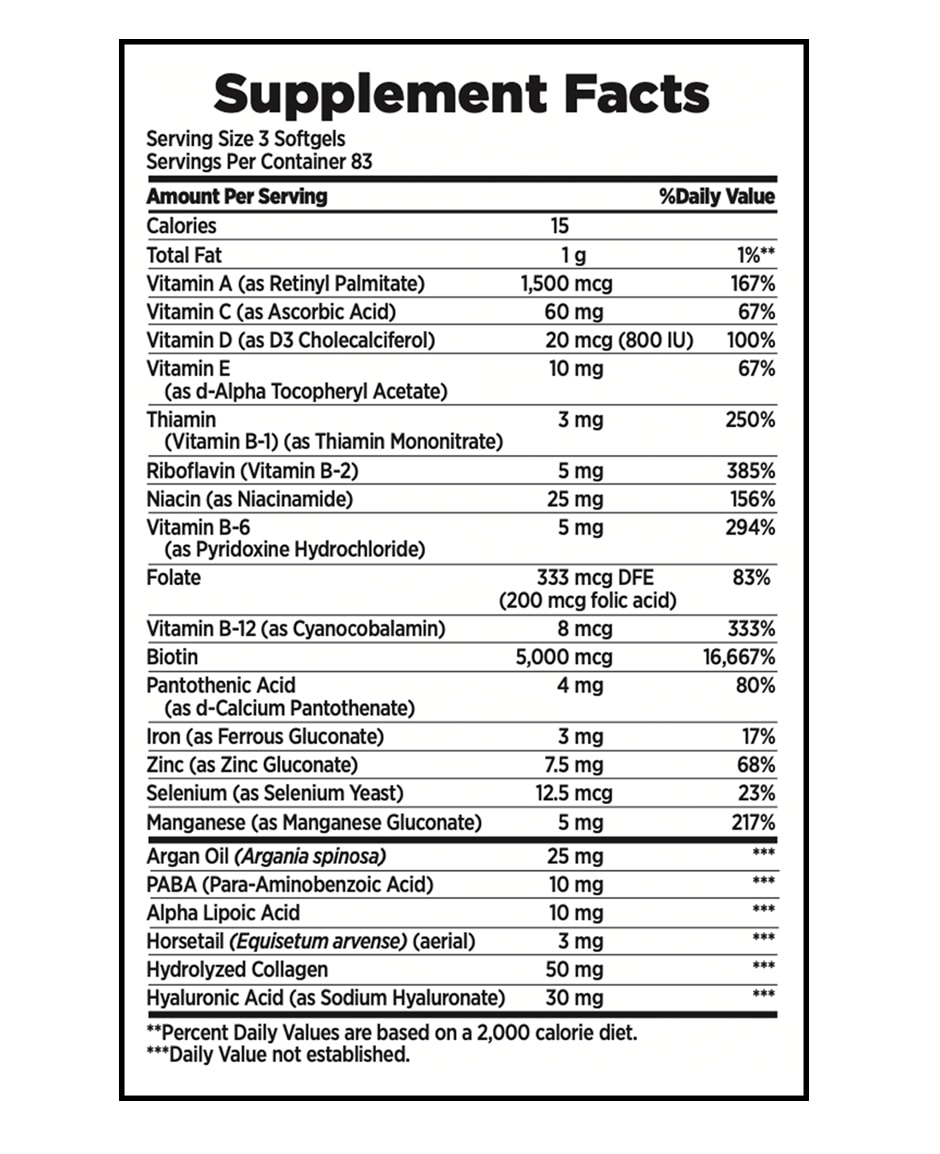 Biotina Nature’s Bounty – 250 Cápsulas Blandas