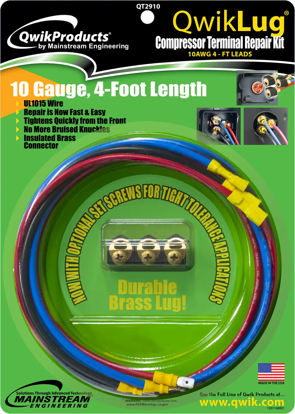 QwikProducts - QwikLug Compressor Terminal Repair Kit 10AWG