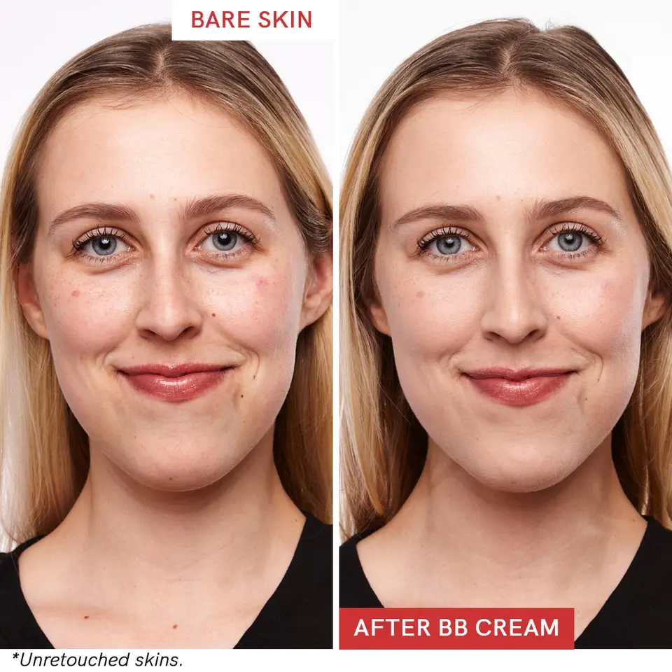 Before and after Erborian&#39;s BB Cream Clair