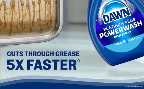 Dawn Powerwash A+ -Cuts Through Grease 5x Faster