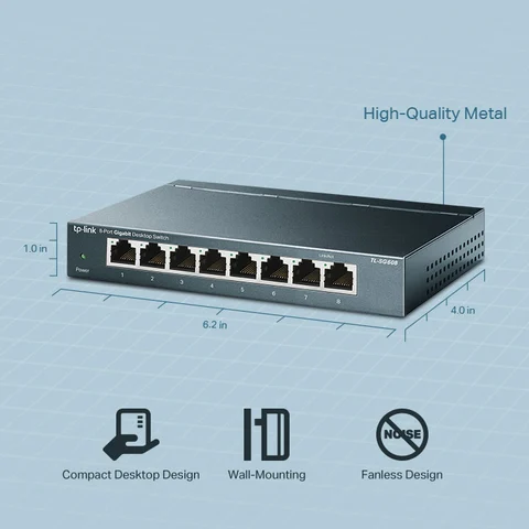 TP-LINK 8-Port Gigabit Desktop Switch in Black