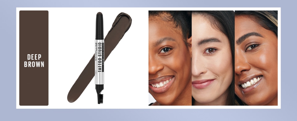 Stick, Resistant Lift Brow and Soft Studio Maybelline Smudge Brown Fade Tattoo
