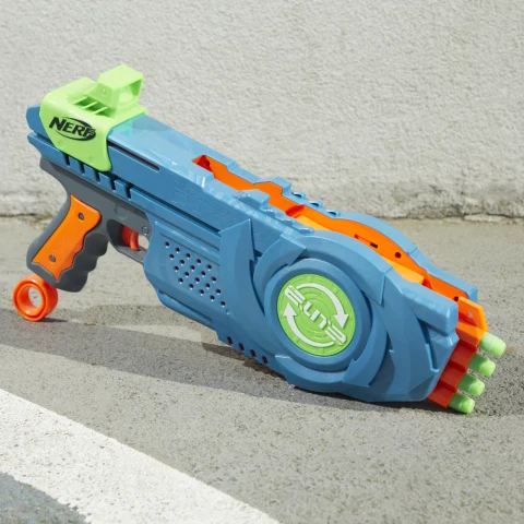Nerf Elite 2.0 Dart Launcher Gun, Flip-8, 8-Darts Barrel