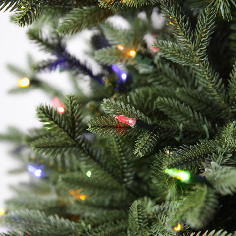 7 5 Pre Lit Surebright Led Artificial Christmas Tree Costco