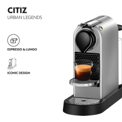 Breville Nespresso Citiz Single-Serve Espresso Machine in Silver