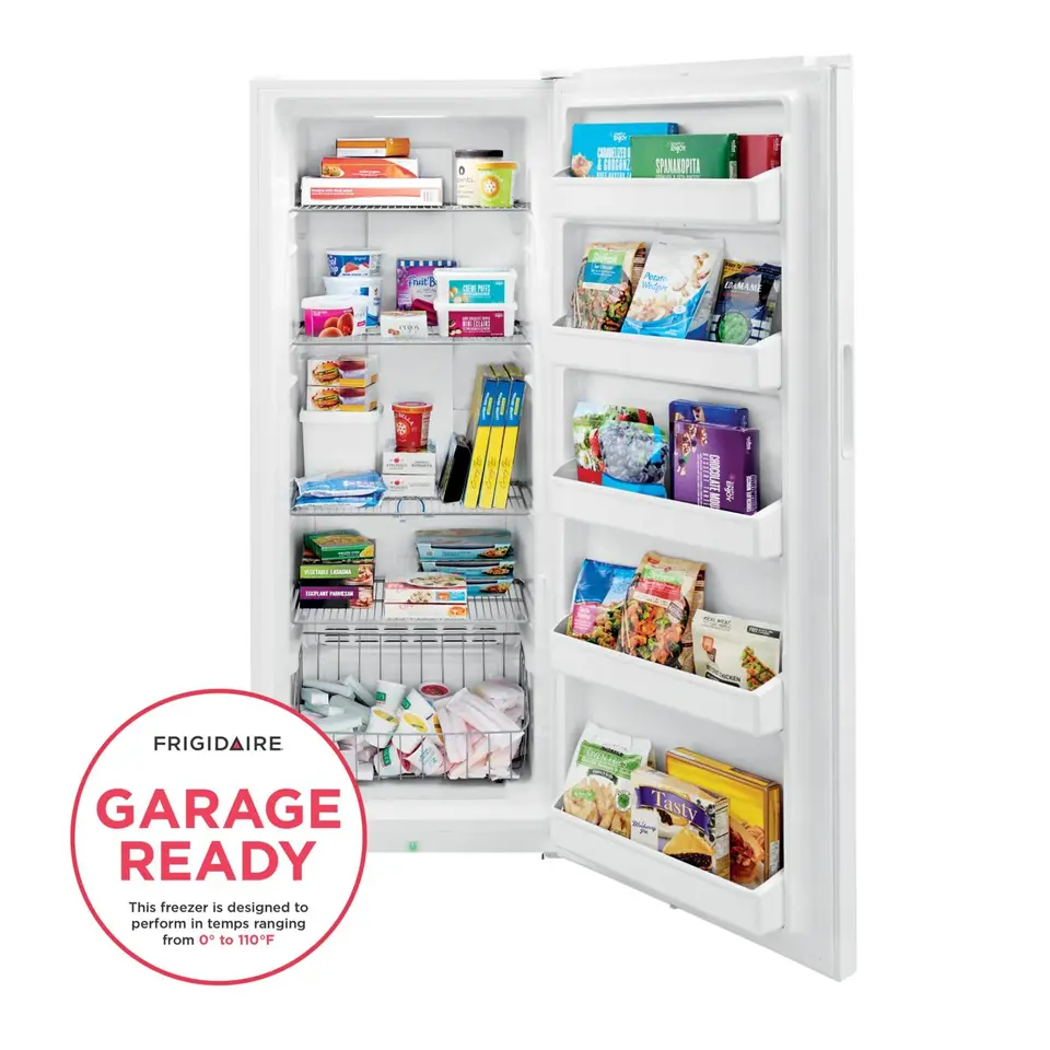 Frigidaire Upright Freezer Garage Ready 15.5 Cu. Ft. in White