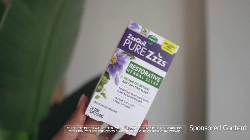 Vicks ZzzQuil Pure Zzzs Restorative Herbal Sleep Aid Tablets, Melatonin