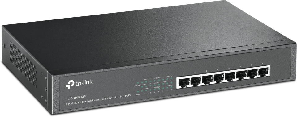 TP-Link TL-SG1008MP V2 | 8 Port Gigabit PoE Switch | 8 PoE+ Ports 