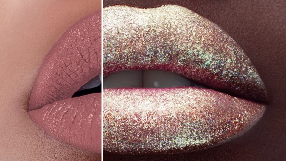 thumbnail video image 2 of COVERGIRL Melting Pout Glitz Liquid Lipstick Glitter Topcoat, 400 Golden Girl, 2 of 4