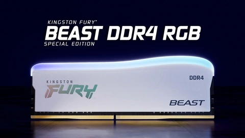 MEMORIA 16GB DDR4 3600 KINGSTON FURY BEAST WHITE RGB