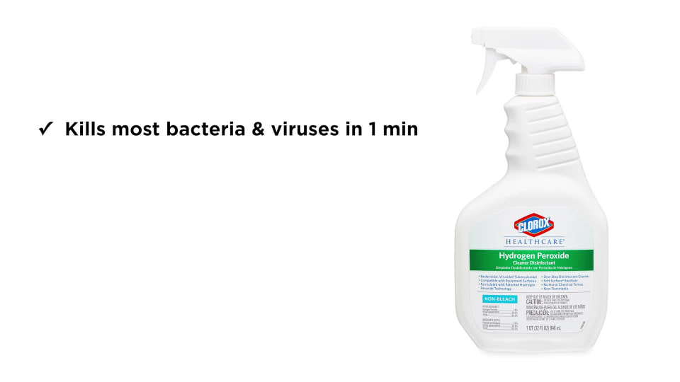 Clorox Healthcare Hydrogen Peroxide Hard Surface Disinfectant, 32oz