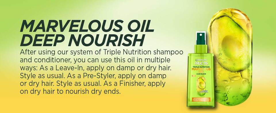 Fructis Triple Nutrition Marvelous Oil Hair Elixir | Rite Aid