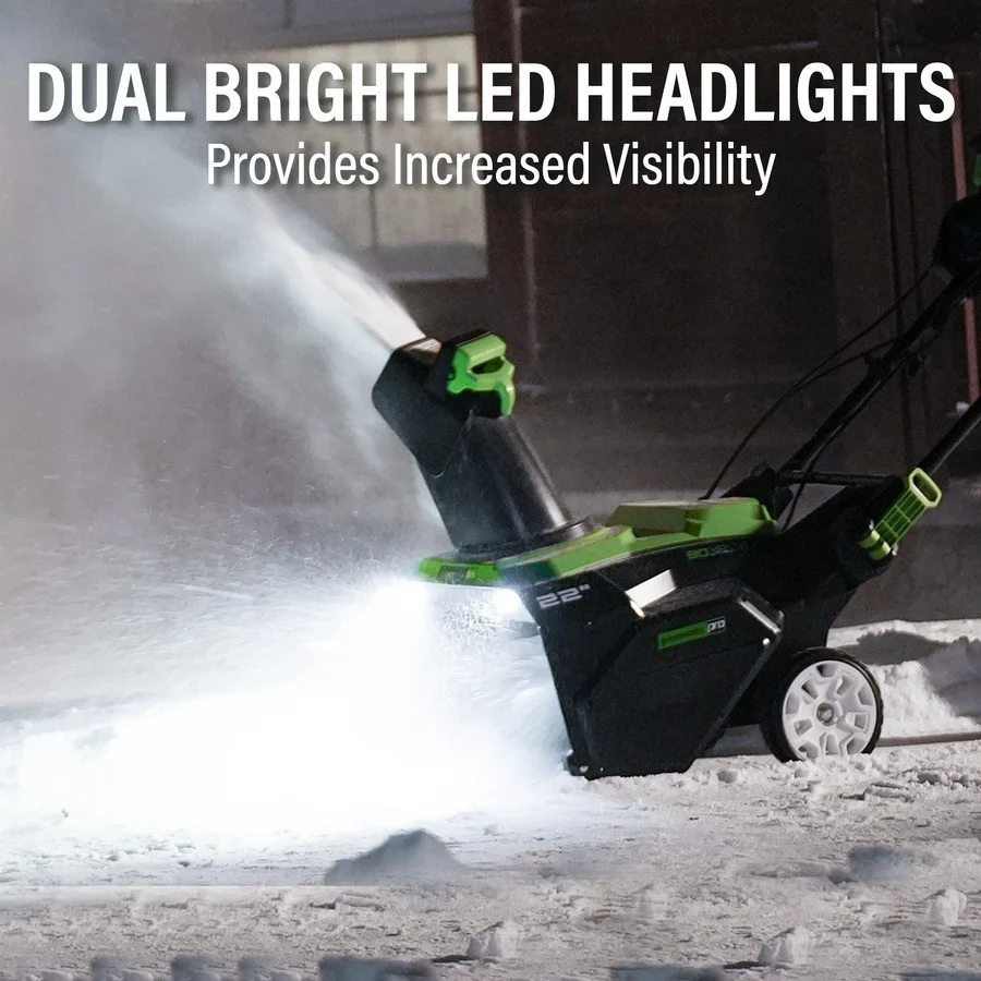 Greenworks Pro 80-Volt 22-in Single-Stage Cordless Electric Snow
