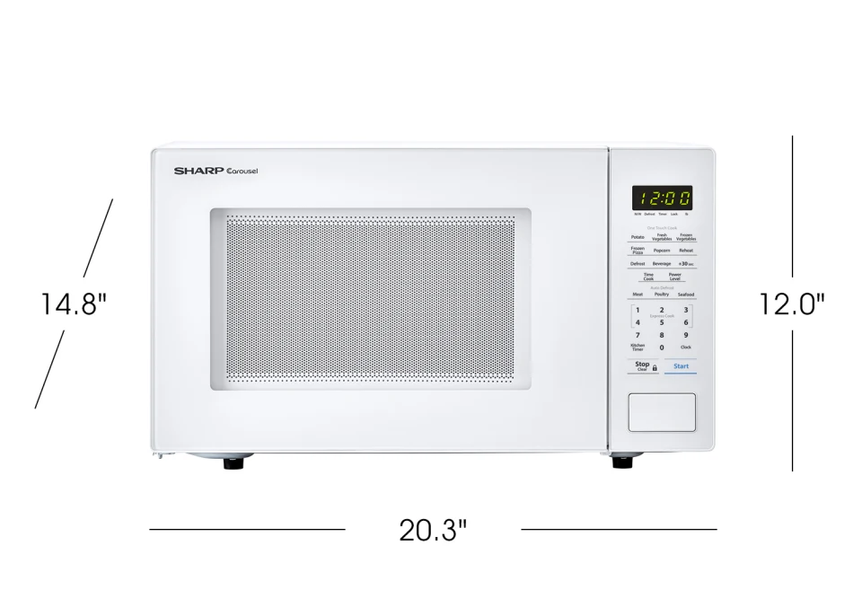 Sharp SMC1131CW: 1.1 Cu Ft White Countertop Microwave