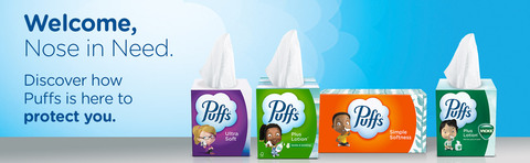 Puffs Plus Lotion Facial Tissue, 1-Ply, White, 56 Sheets/Box, 24