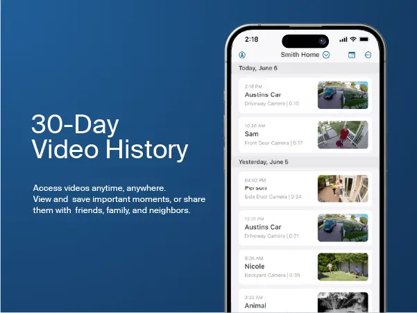 30-Day Video History